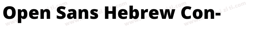Open Sans Hebrew Con字体转换
